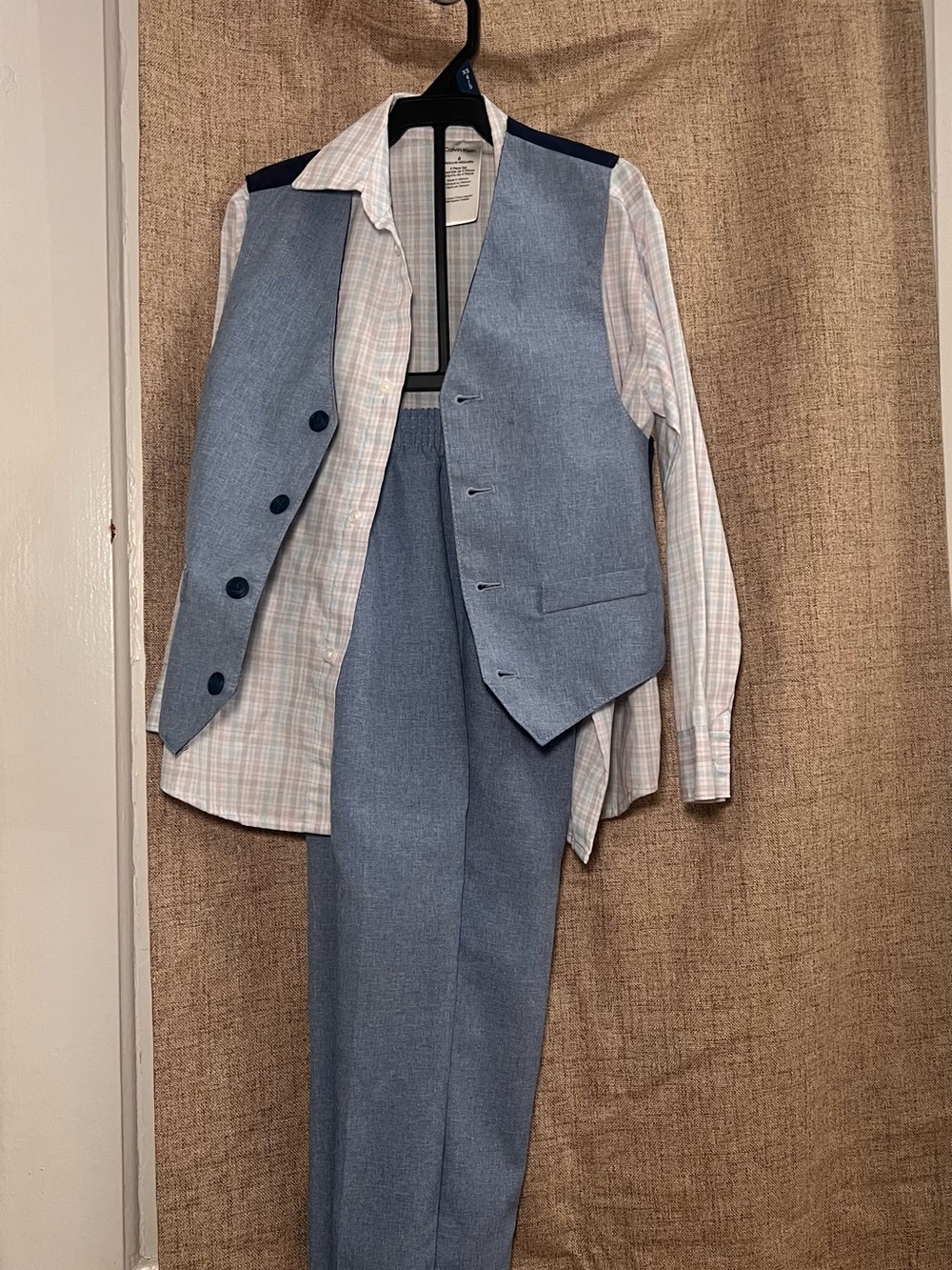 Calvin Klein Light Blue 4 piece boy's Vest and Pants Set